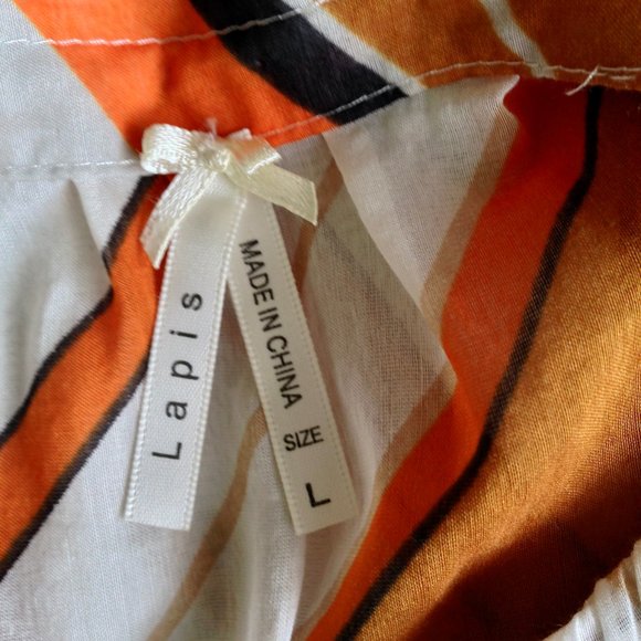 LAPIS-Silk Off the Shoulder Drop Tie Waist Top - Picture 10 of 12